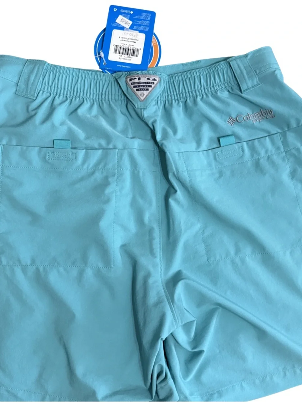 Columbia PFG Permit III 6 in ins. Aqua Blue Cargo Shorts Lined Pockets NWT Sz Sm